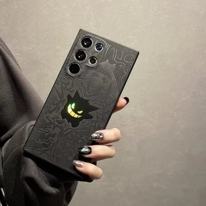 Japan Anime Pocket Monsters Pokémon Gengar Wrist Strap Holder Phone Case 25 24 23 Ultra Puls Leather Cover