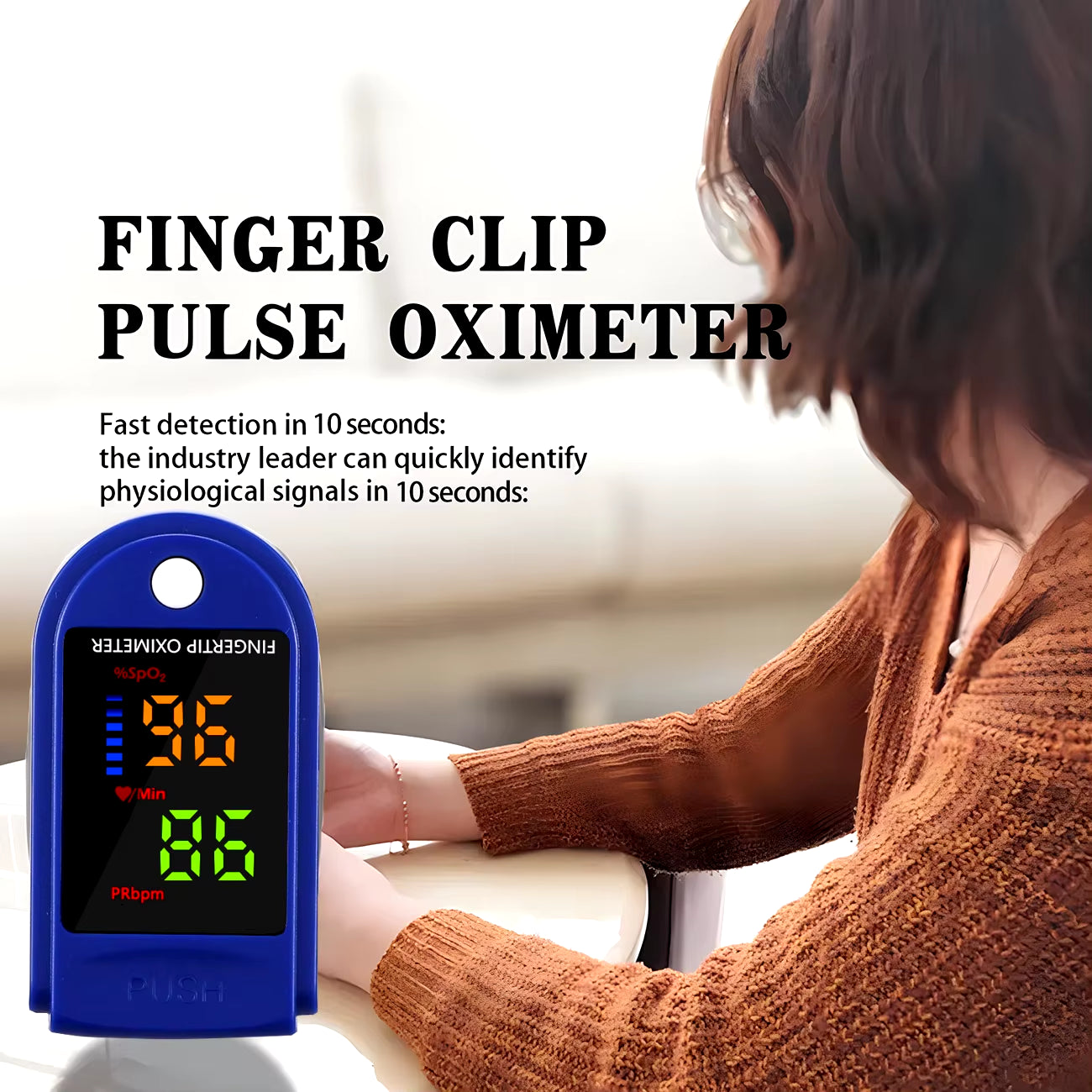 Medical Finger Pulse Oximeter Saturometer Oxygen Saturation Pediatric Oximetro Heart Rate Health Care Blood Pressure Adult Kids