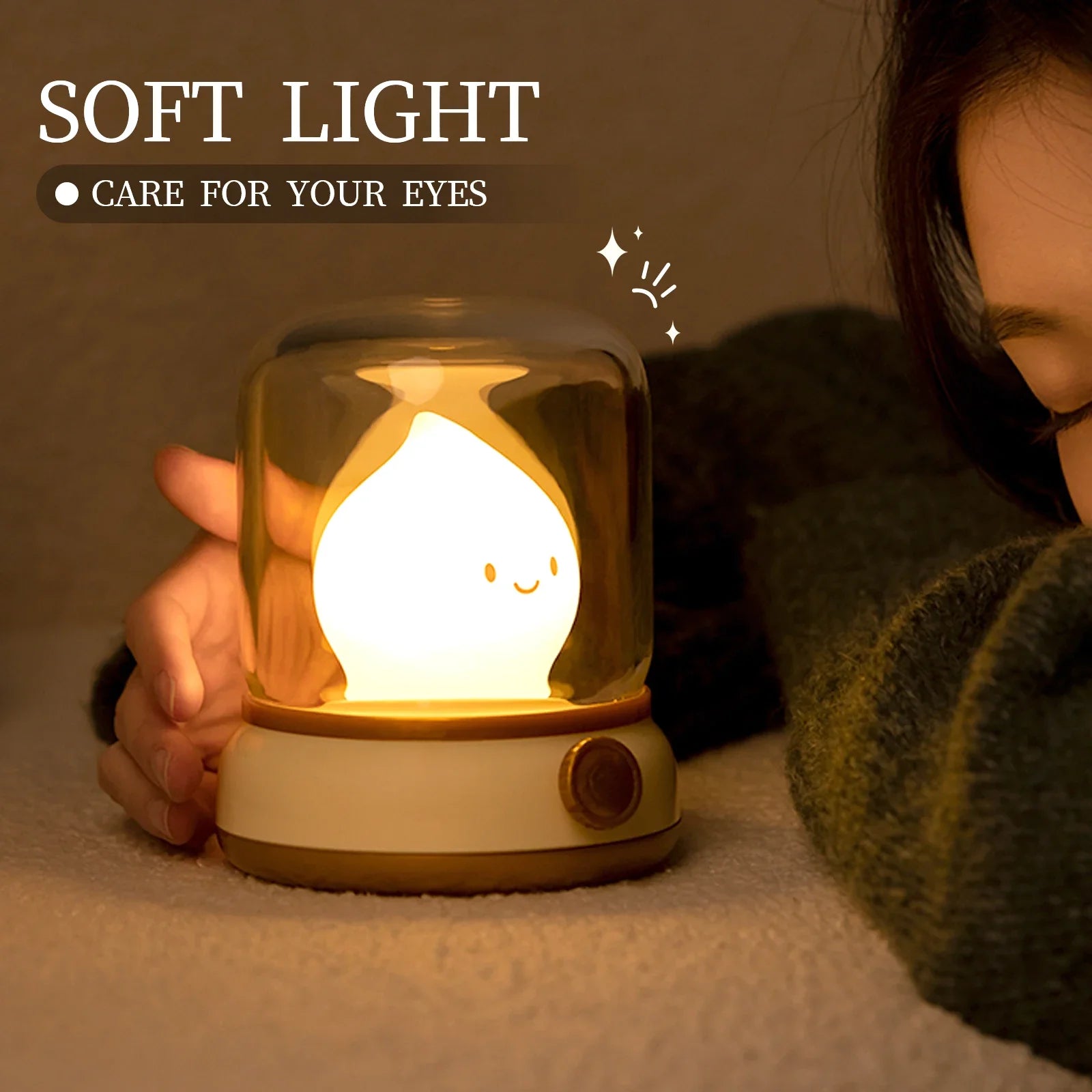 Light Up Your Halloween: Adorable Ghost Campfire Night Light with Dimmable Flame – Perfect for Spooky Nights!