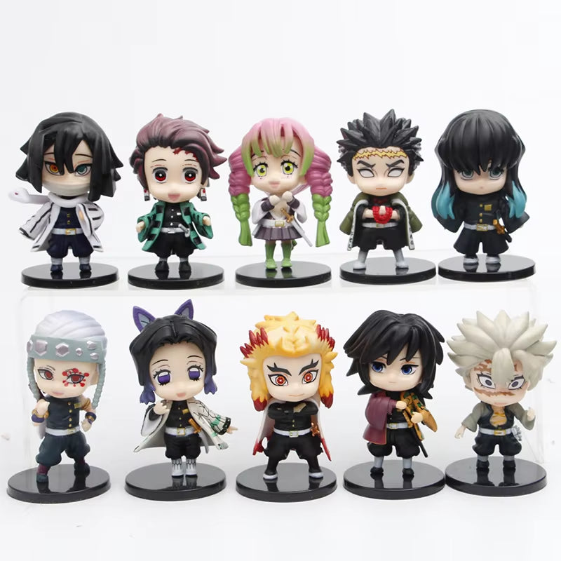 Charming Demon Slayer Mini Figurines: Wholesale PVC Dolls for Desktop Aesthetics