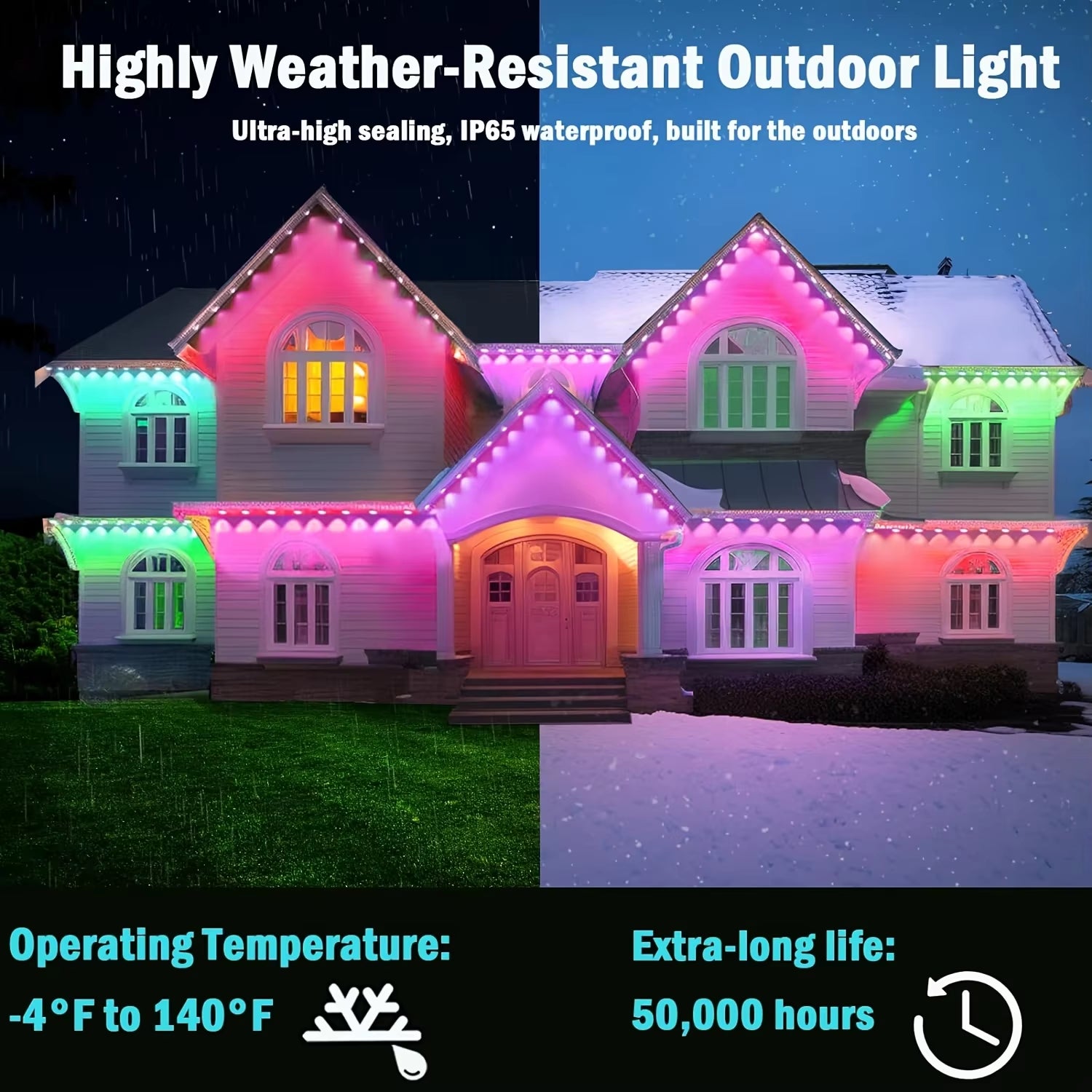 45M RGB LED String Lights: Smart Outdoor Party & Wedding Decor!