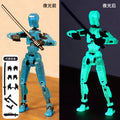 13 Action Figure Titan Multi-Jointed Movable Shapeshift Robot T13 Action Mannequin Character and Dog Figure Toys Gifts for Kids