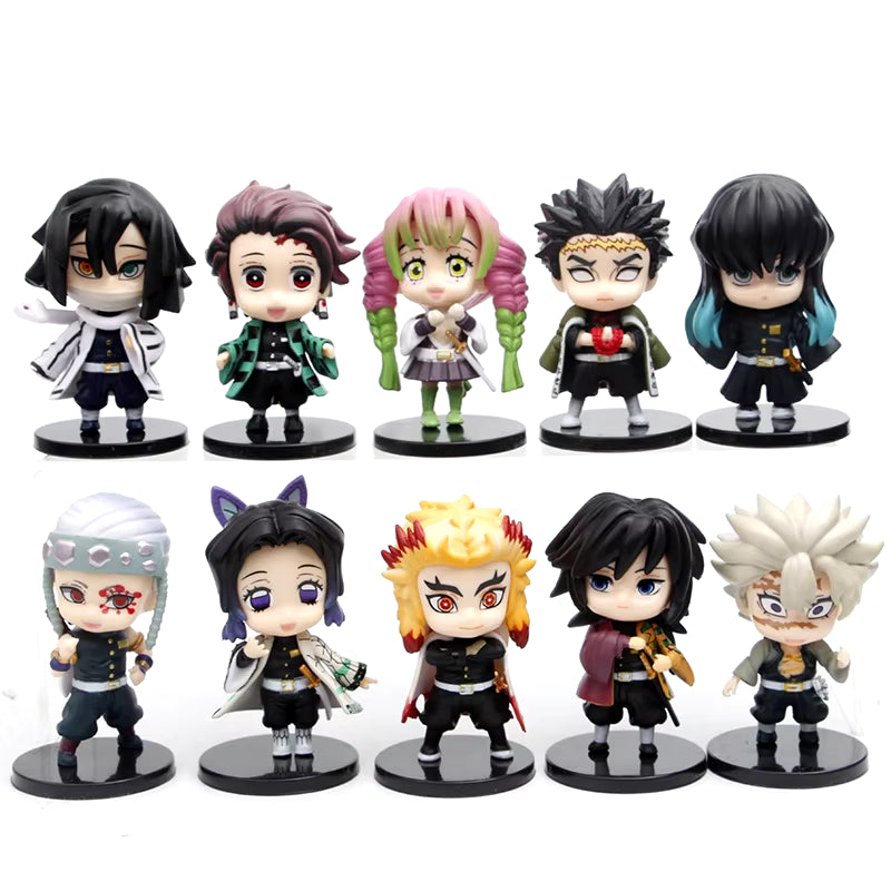 Charming Demon Slayer Mini Figurines: Wholesale PVC Dolls for Desktop Aesthetics