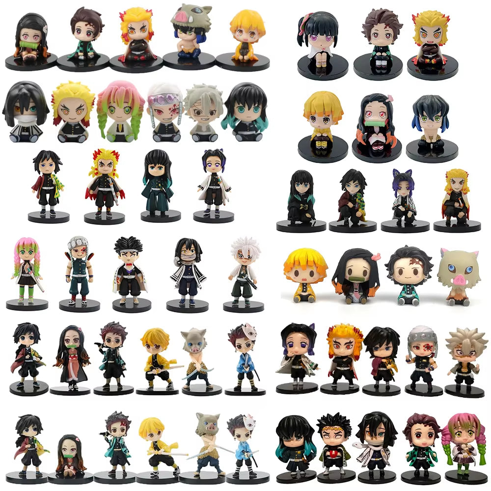 Charming Demon Slayer Mini Figurines: Wholesale PVC Dolls for Desktop Aesthetics