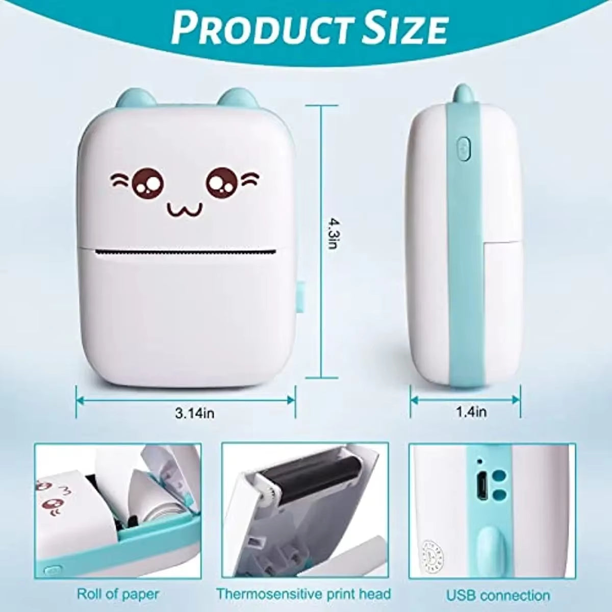 Print Your Memories on the Go: Mini Ink-Free Pocket Printer!