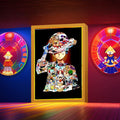 Anime Figure One Piece Light Painting Photo Frame Zoro Luffy Led Night Light Birthday Bedroom Decor Christmas Gifts Moon Lamp