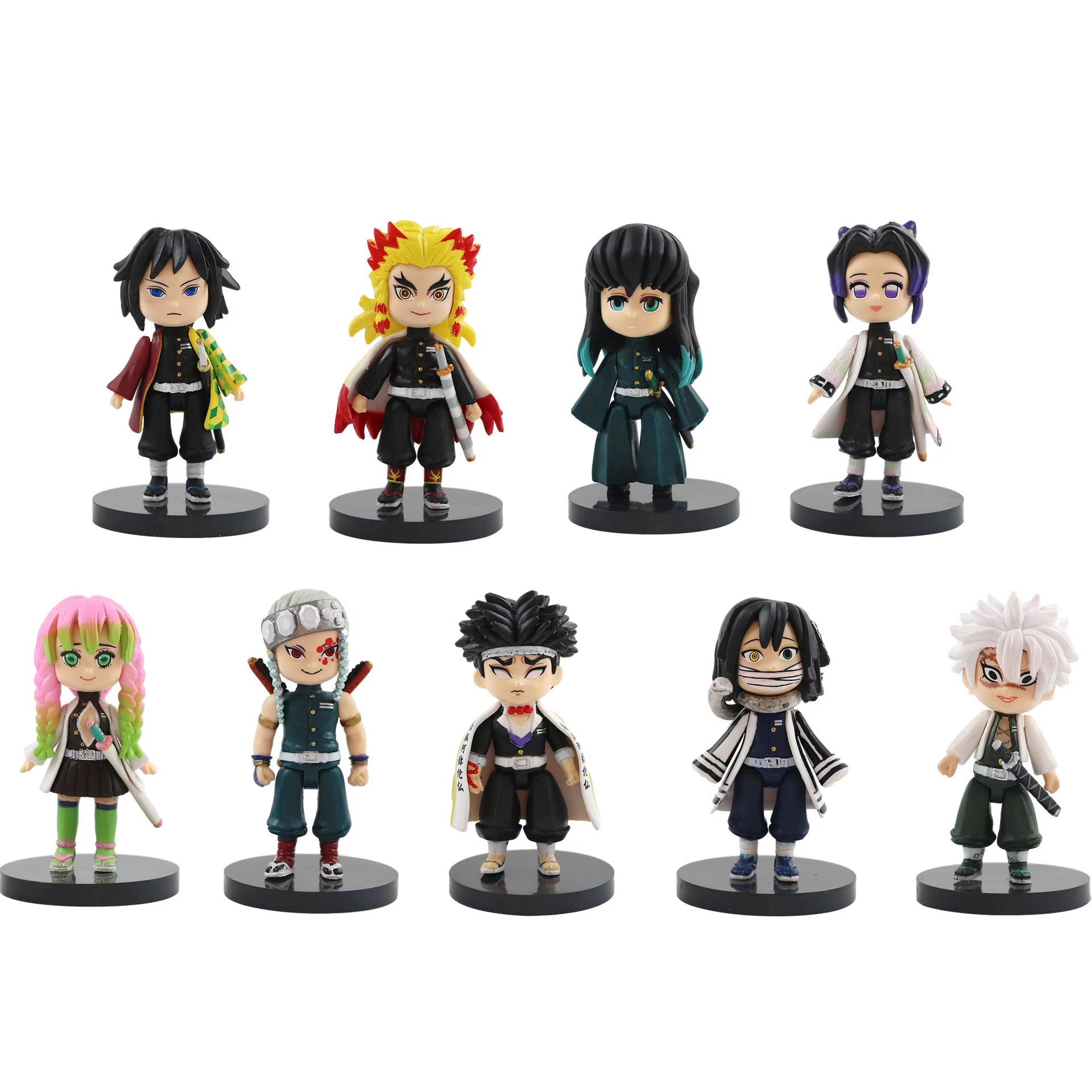 Charming Demon Slayer Mini Figurines: Wholesale PVC Dolls for Desktop Aesthetics