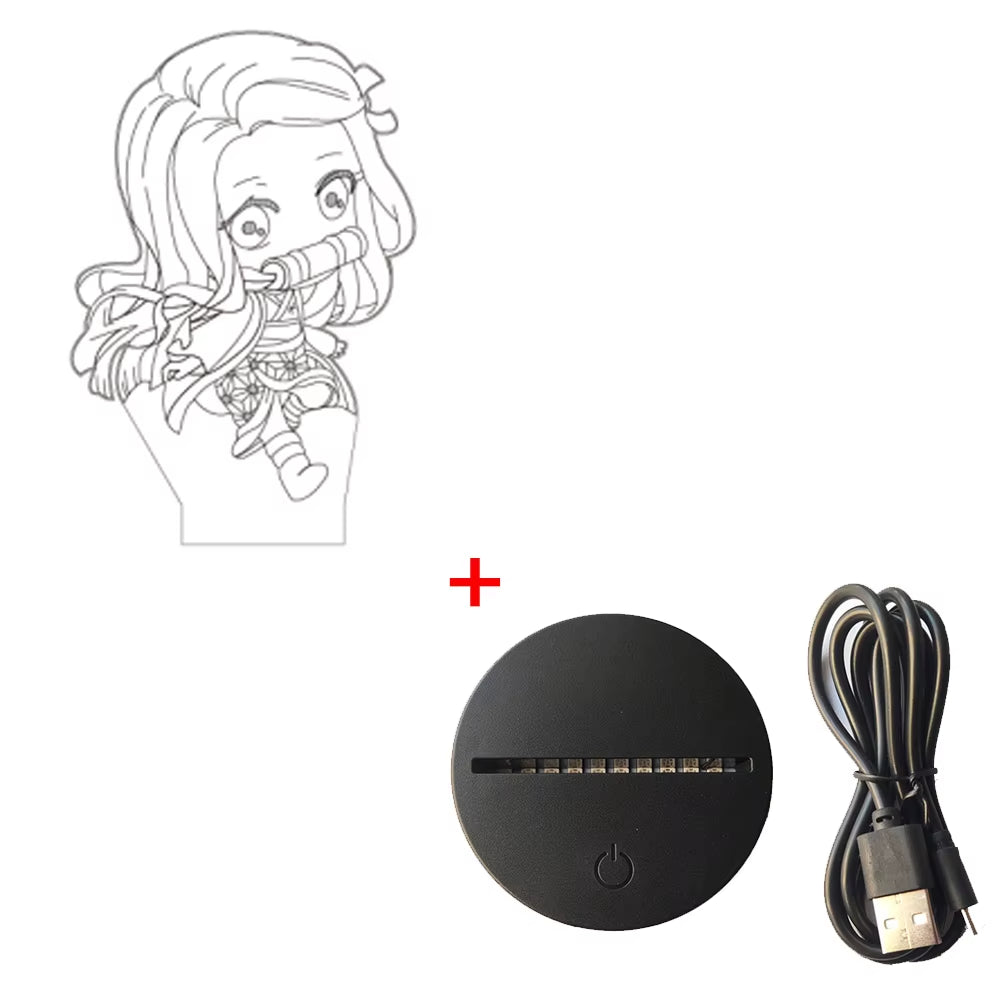Demon Slayer 3D LED Night Light– Ideal Gift for Anime Fans!