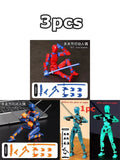 13 Action Figure Titan Multi-Jointed Movable Shapeshift Robot T13 Action Mannequin Character and Dog Figure Toys Gifts for Kids