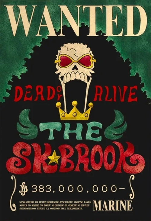 One Piece Anime Bounty Wanted Posters 