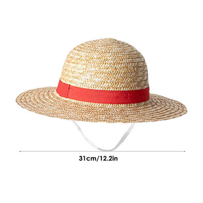 Straw Hat Anime Cosplay Prop Luffy Cap Role Play Summer Strawhats Stage Performance Accessories Adult Unisex Sunshade Hat