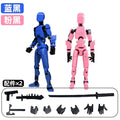 13 Action Figure Titan Multi-Jointed Movable Shapeshift Robot T13 Action Mannequin Character and Dog Figure Toys Gifts for Kids