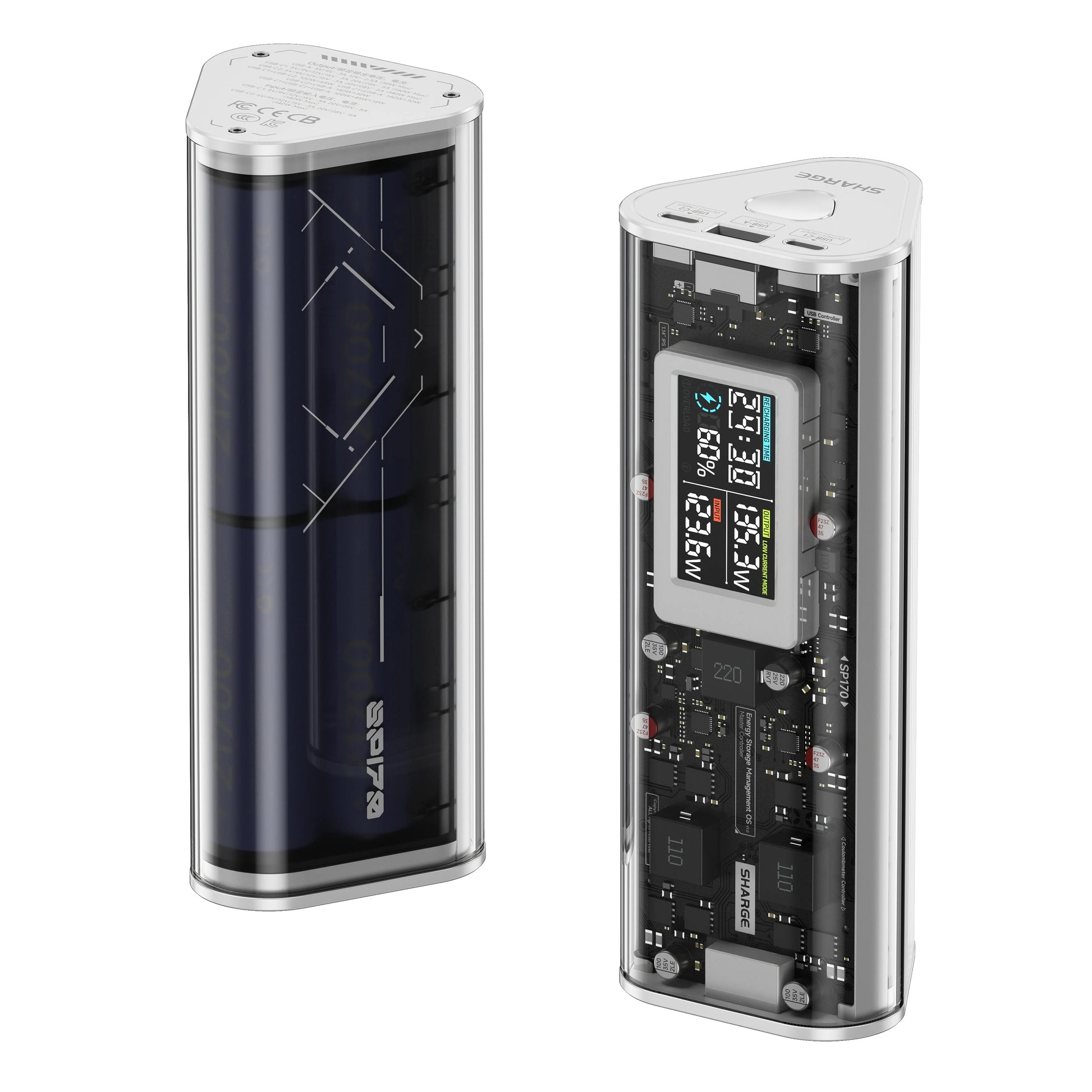 ek 170 Power Bank 170W 24,000Mah Portable Charger with Smart Display 3-Port Portable Battery for Macbook Pro Phone