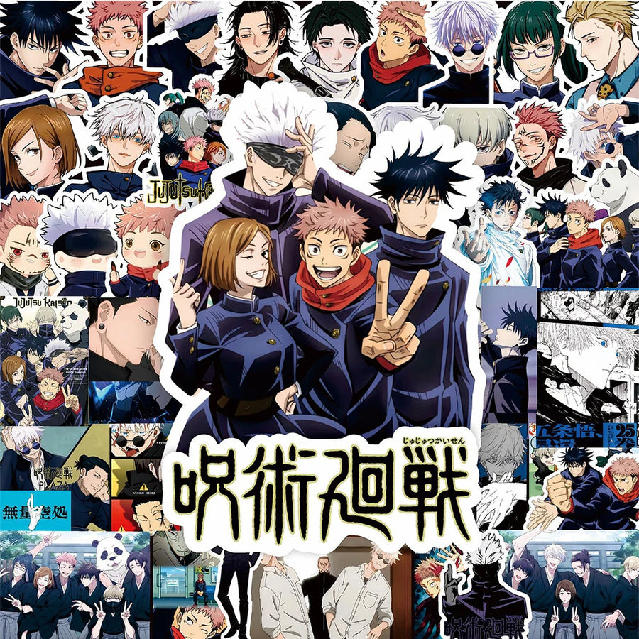 80Pcs Cartoon Jujutsu Kaisen Anime Stickers Waterproof Decals Car Motorcycle Luggage Helmet Cool Sticker for Kids Classics Toy