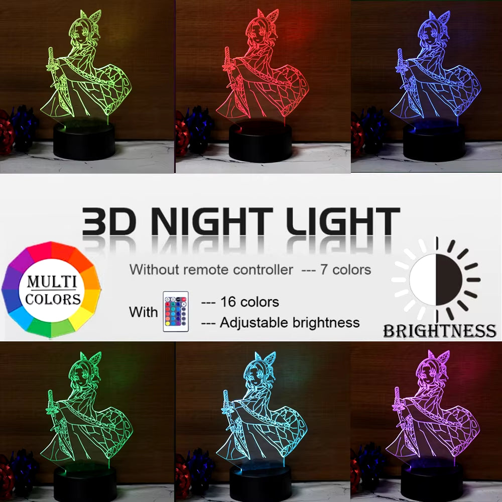 Demon Slayer 3D LED Night Light– Ideal Gift for Anime Fans!