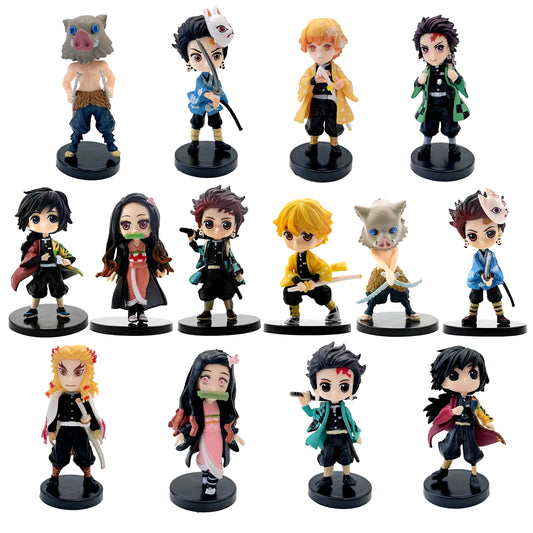 Charming Demon Slayer Mini Figurines: Wholesale PVC Dolls for Desktop Aesthetics