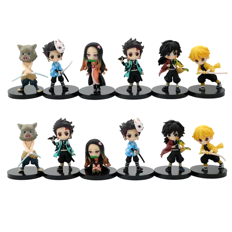 Charming Demon Slayer Mini Figurines: Wholesale PVC Dolls for Desktop Aesthetics