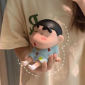 Crayon Shin-Chan Figures Phone Holder Kawaii Anime Desktop Ornaments Cartoon Watching TV Phone Support Cute Doll Decoration Gift