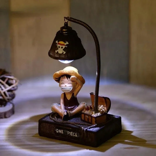 Luffy Desktop Night Light: Adorable Anime Decor for Office & Home – Perfect Gift for Fans!