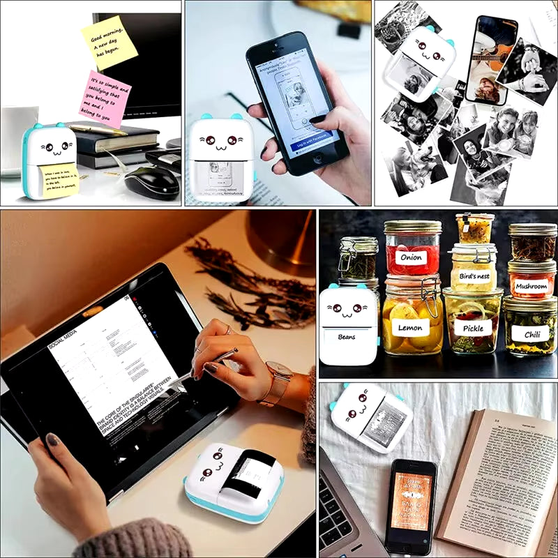Print Your Memories on the Go: Mini Ink-Free Pocket Printer!