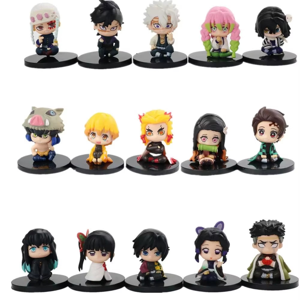 Charming Demon Slayer Mini Figurines: Wholesale PVC Dolls for Desktop Aesthetics