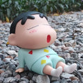 Crayon Shin-Chan Figures Phone Holder Kawaii Anime Desktop Ornaments Cartoon Watching TV Phone Support Cute Doll Decoration Gift