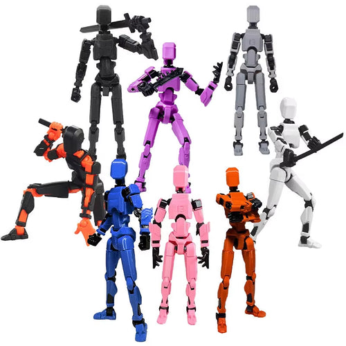 13 Action Figure Titan Multi-Jointed Movable Shapeshift Robot T13 Action Mannequin Character and Dog Figure Toys Gifts for Kids