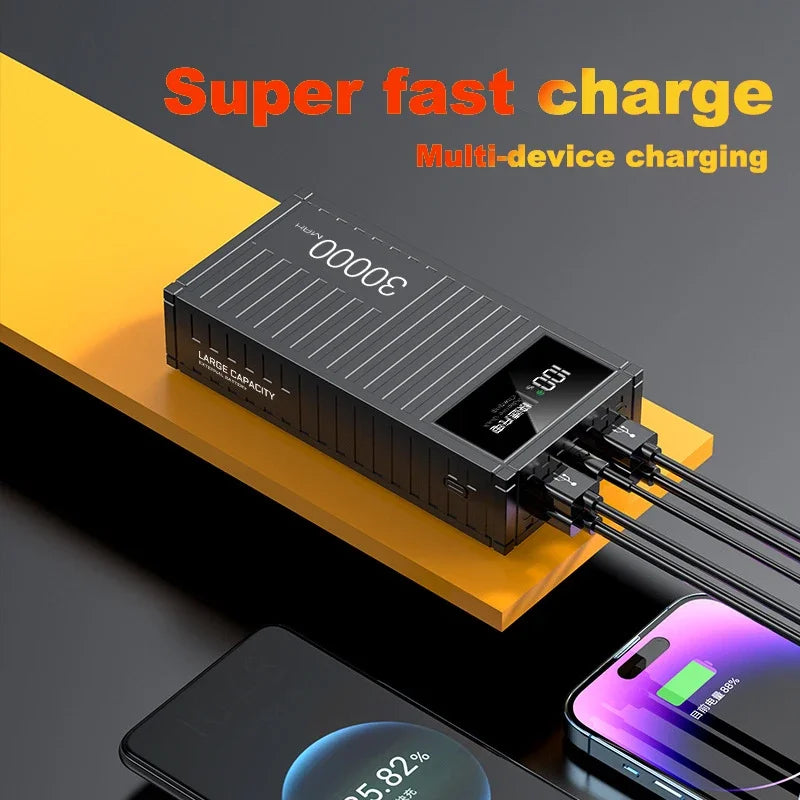 66W 50,000mAh Super Fast Charging Power Bank for iPhone and Android 