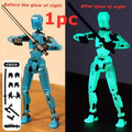 13 Action Figure Titan Multi-Jointed Movable Shapeshift Robot T13 Action Mannequin Character and Dog Figure Toys Gifts for Kids